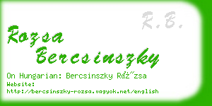 rozsa bercsinszky business card